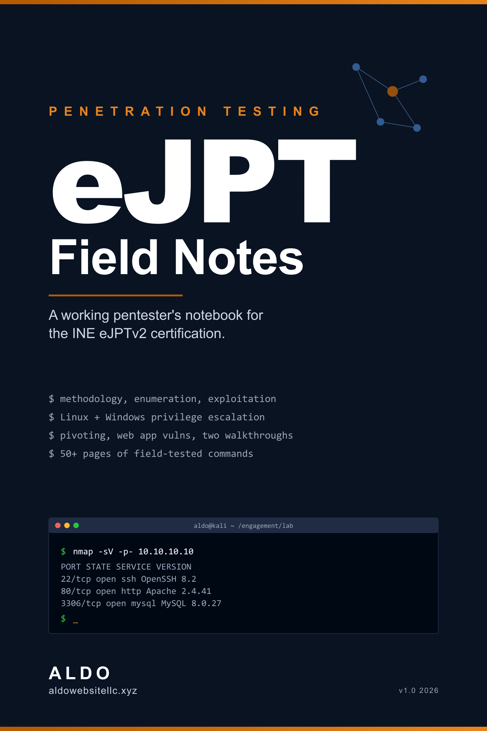 Cover for eJPT Field Notes